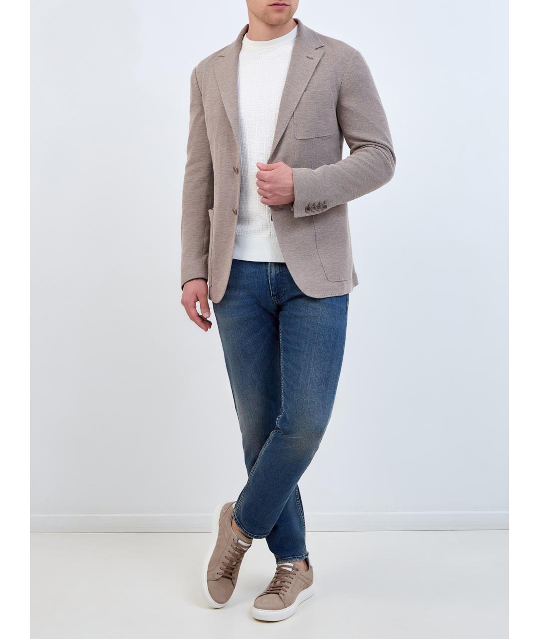 CANALI Белый хлопковый джемпер / свитер, фото 2