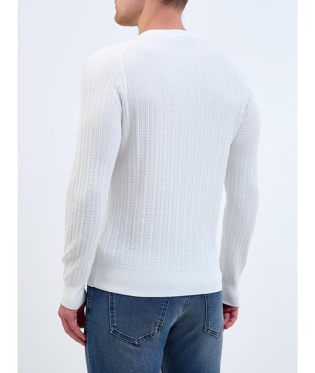 CANALI Белый хлопковый джемпер / свитер, фото 4