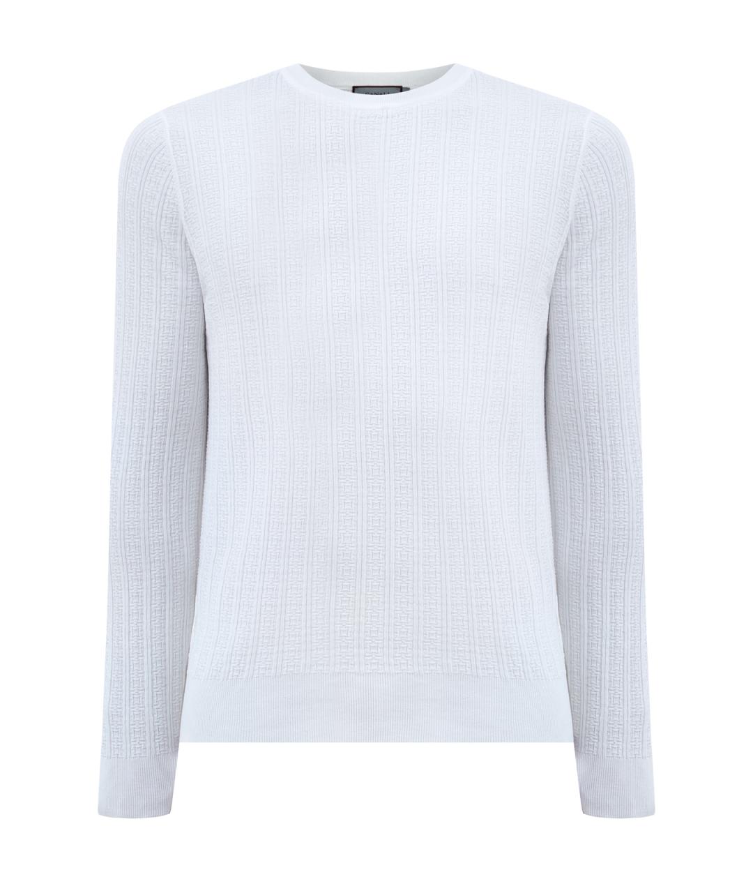 CANALI Белый хлопковый джемпер / свитер, фото 1