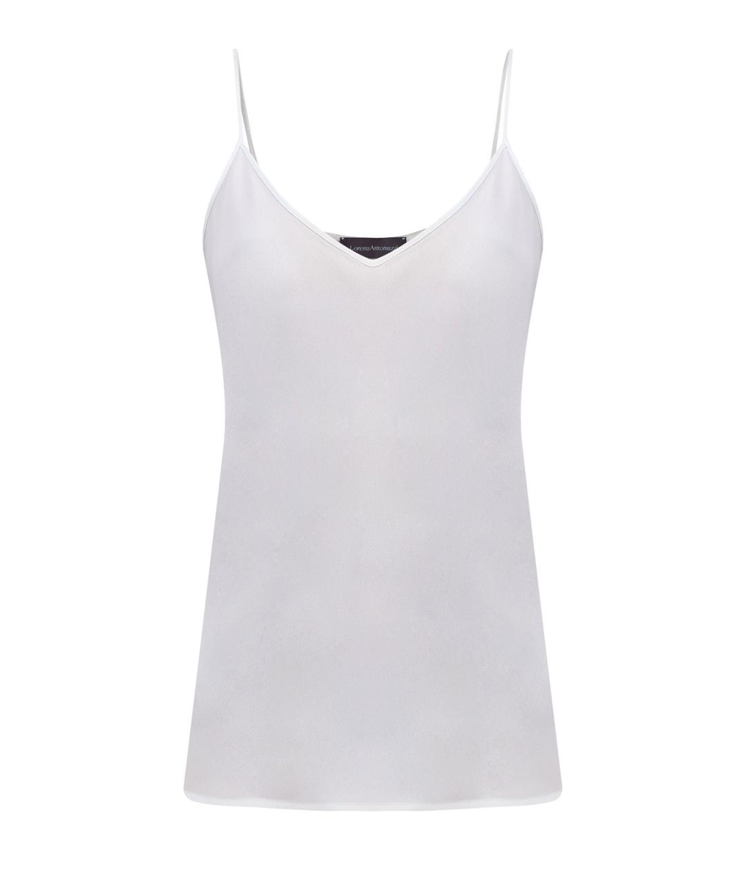 LORENA ANTONIAZZI Белая ацетатная майка, фото 1