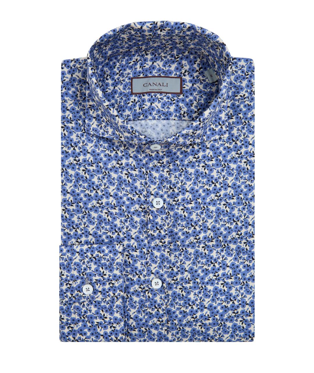 CANALI Синяя кэжуал рубашка, фото 1