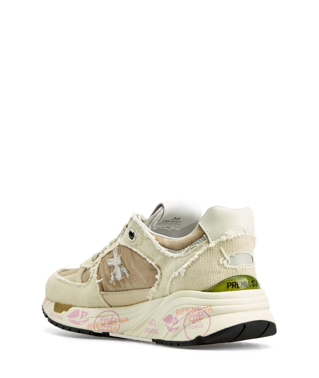 PREMIATA Бежевые синтетические кроссовки, фото 4