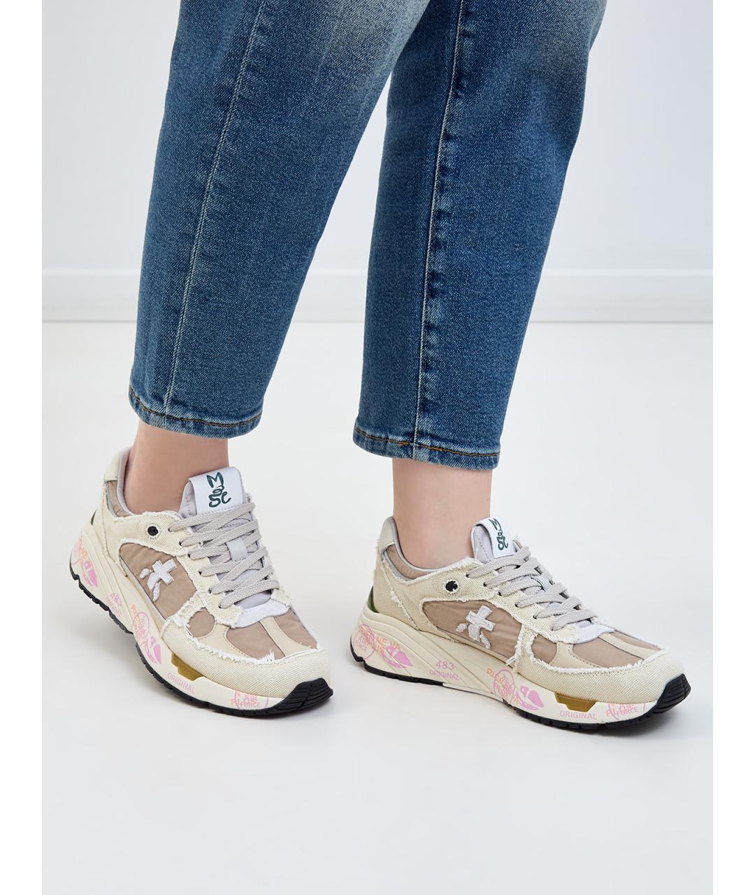 PREMIATA Бежевые синтетические кроссовки, фото 2