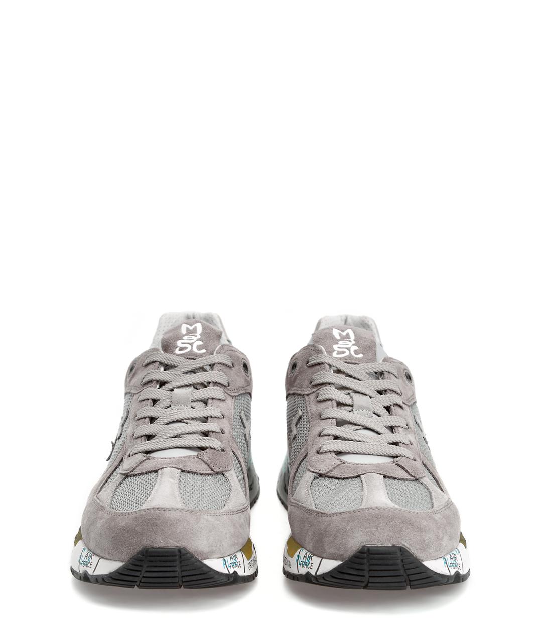 PREMIATA Серые синтетические низкие кроссовки / кеды, фото 6