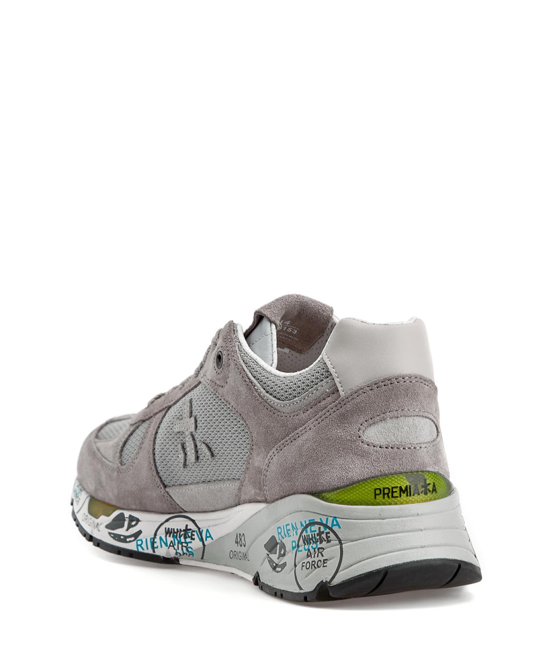 PREMIATA Серые синтетические низкие кроссовки / кеды, фото 4