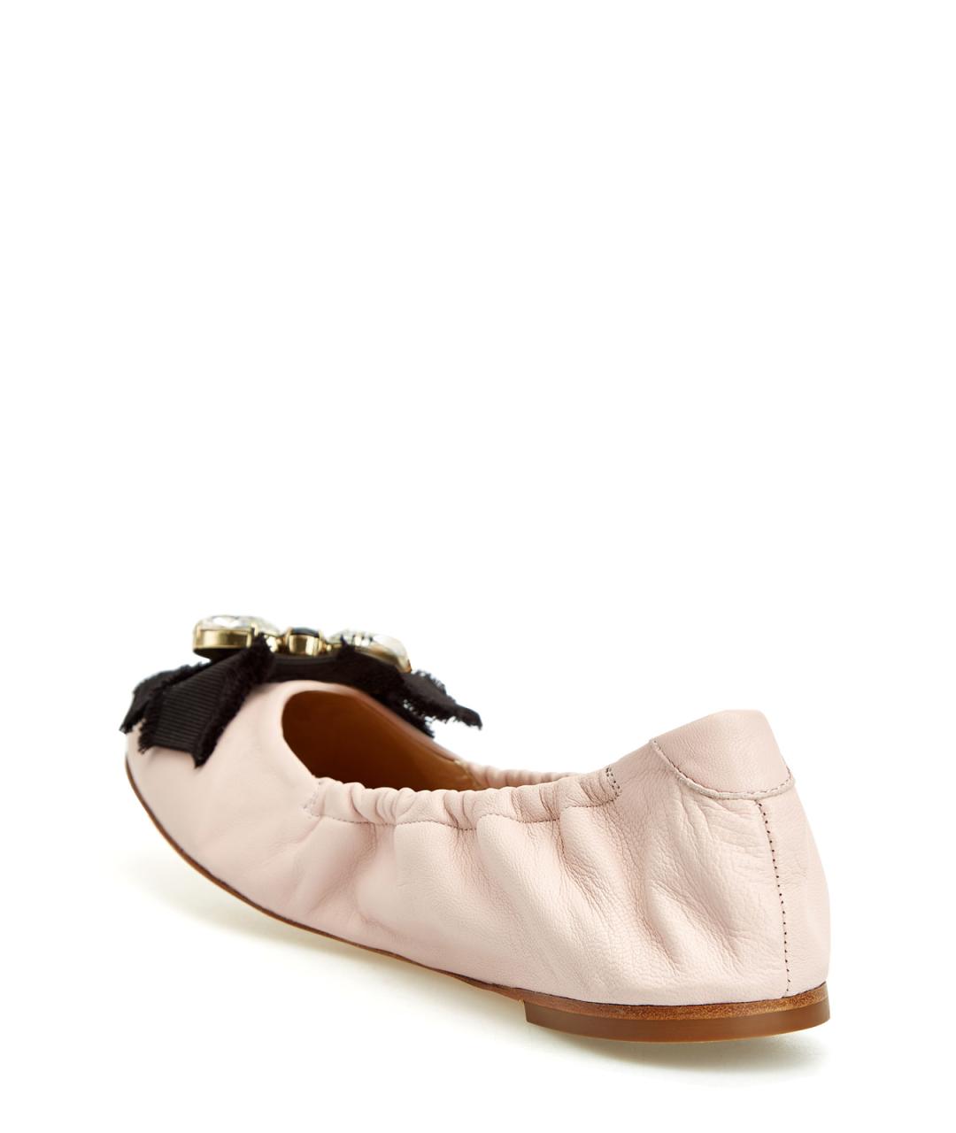 CASADEI Розовые кожаные балетки, фото 4