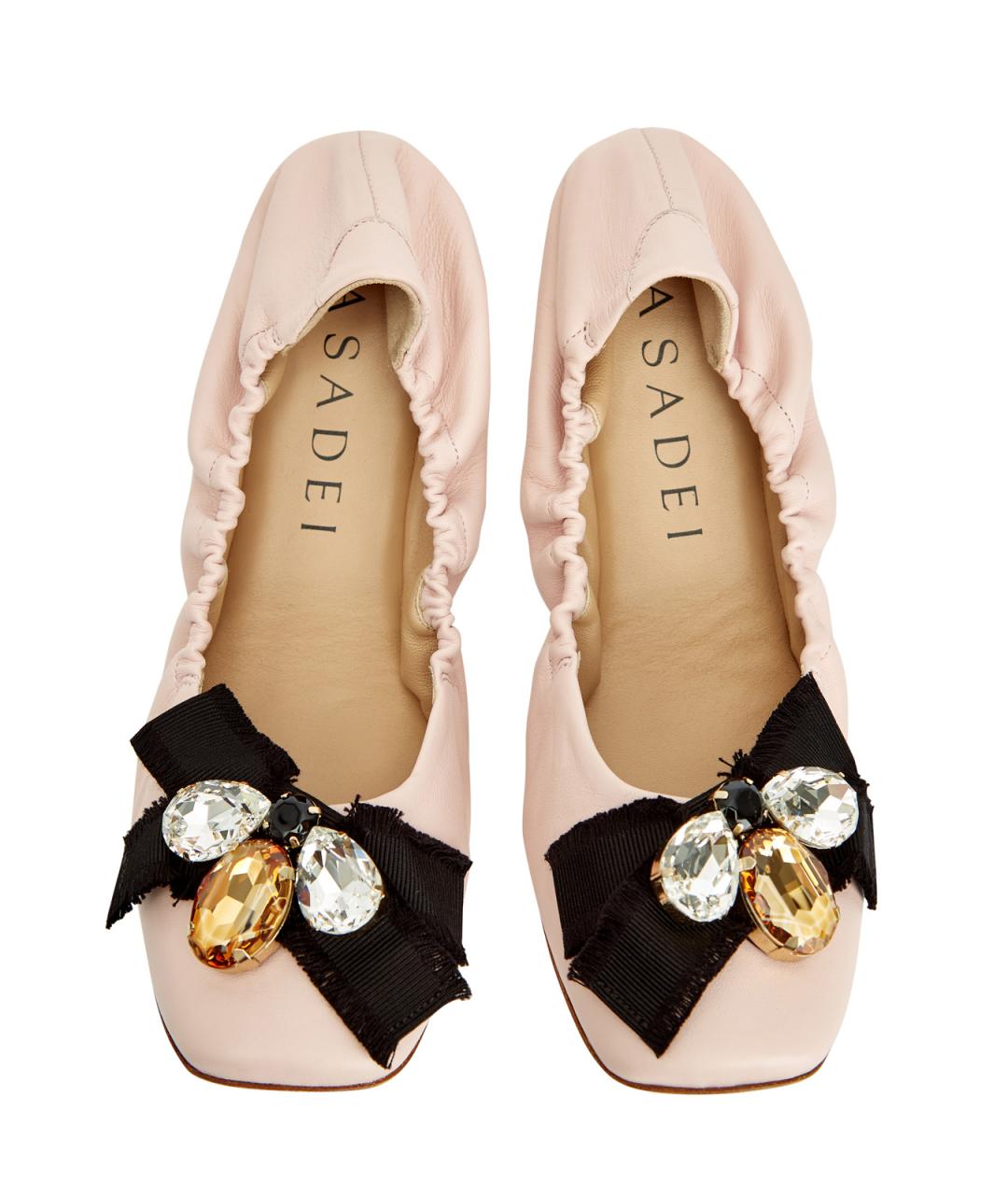 CASADEI Розовые кожаные балетки, фото 5