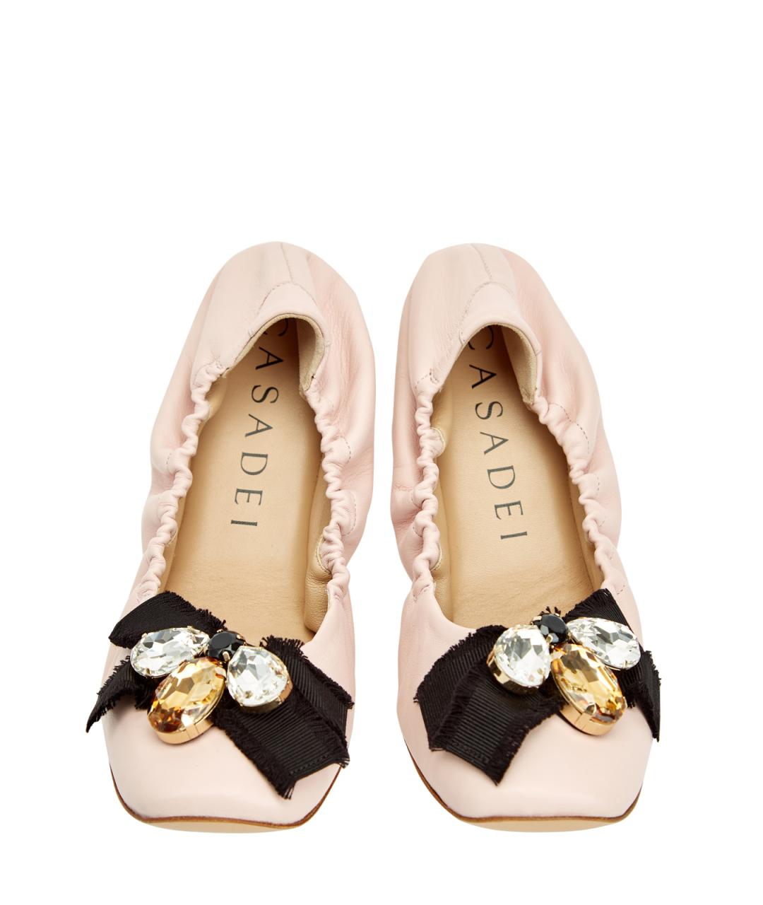 CASADEI Розовые кожаные балетки, фото 6
