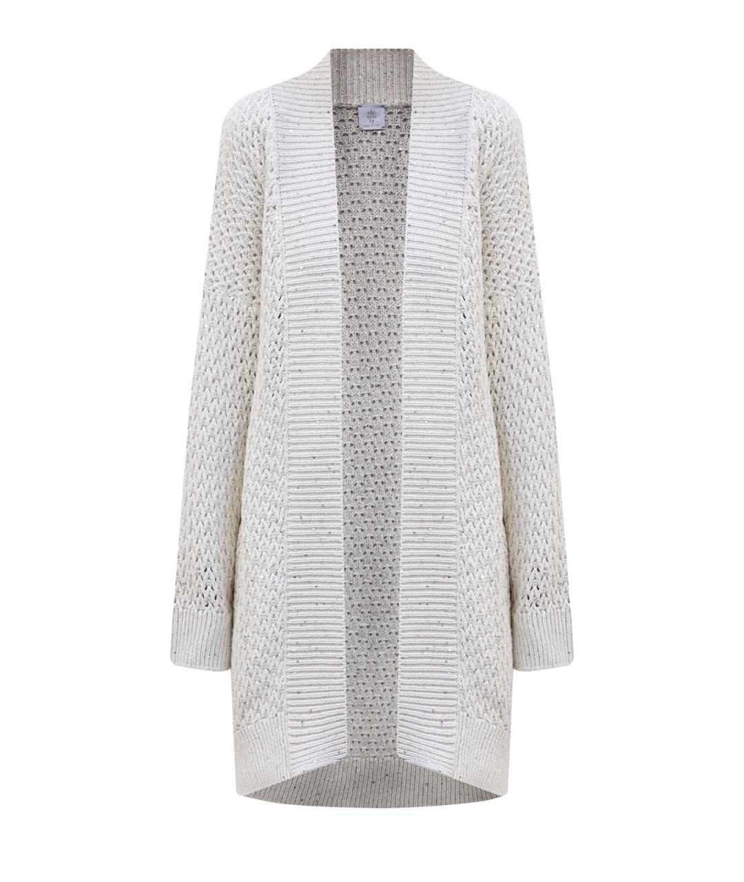 ELEVENTY Белый хлопковый кардиган, фото 1