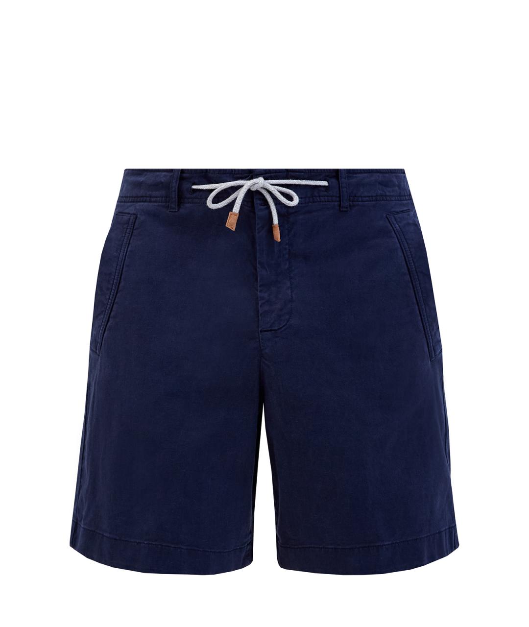 ELEVENTY Синие хлопковые шорты, фото 1