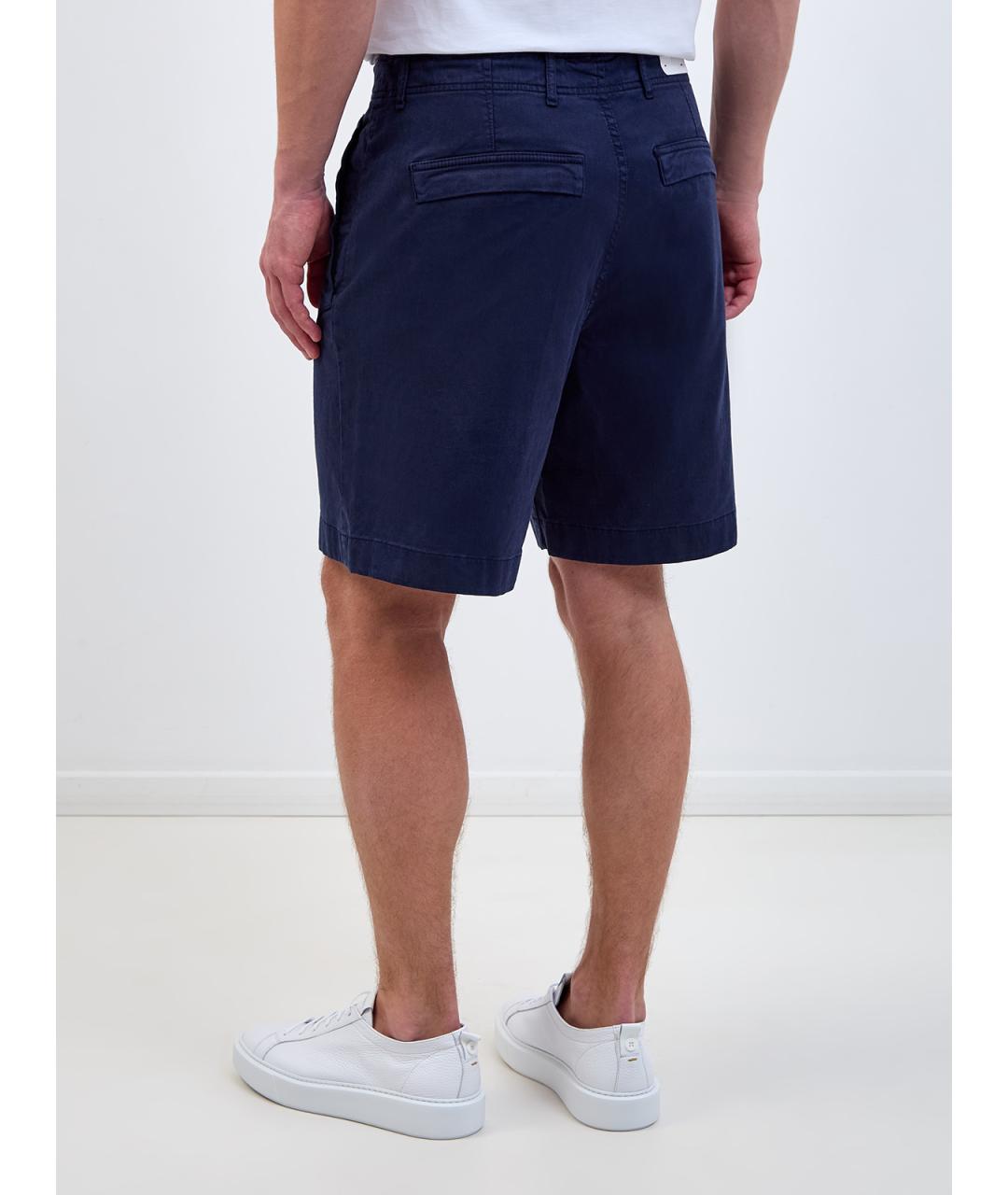 ELEVENTY Синие хлопковые шорты, фото 4