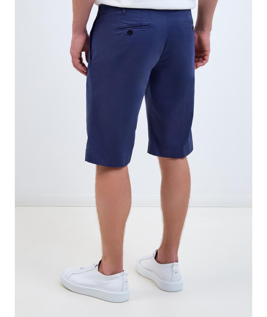 CANALI Синие хлопковые шорты, фото 4