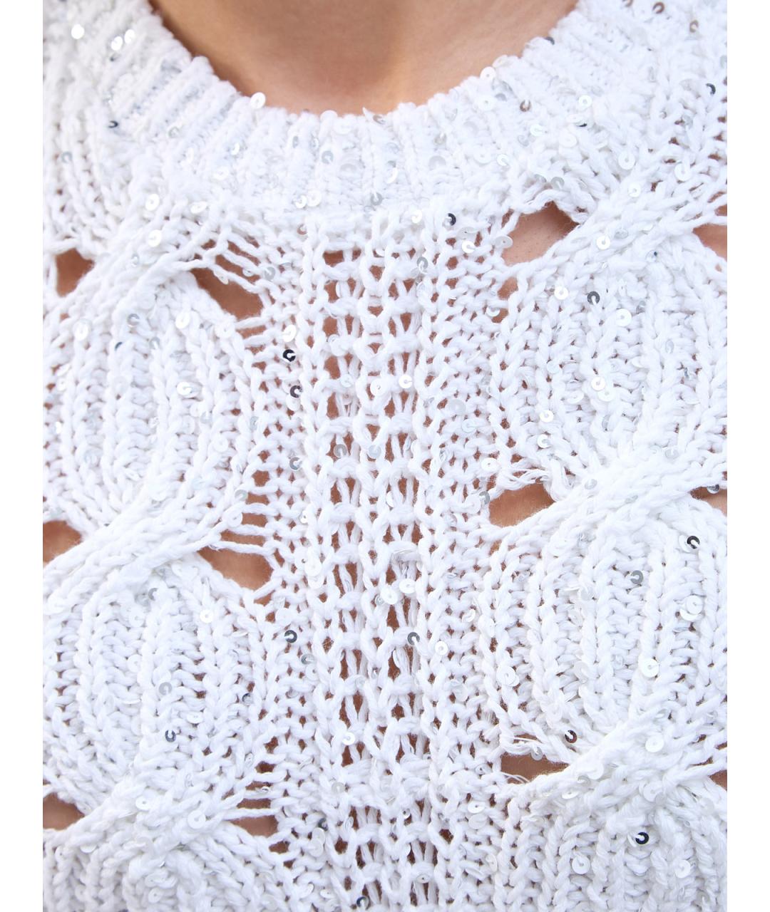 LORENA ANTONIAZZI Белая хлопковая жилетка, фото 5