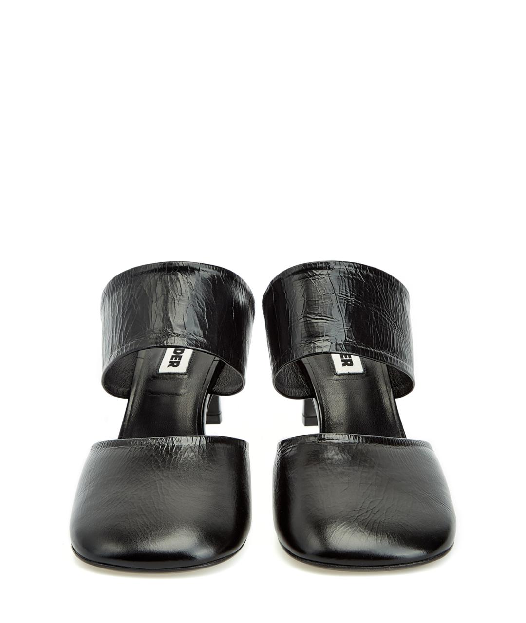 JIL SANDER Черные кожаные мюли, фото 6