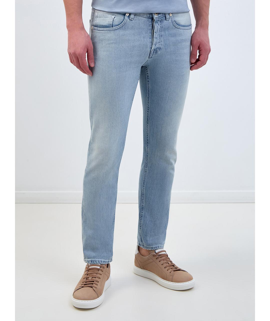 ELEVENTY Голубые хлопковые джинсы скинни, фото 3