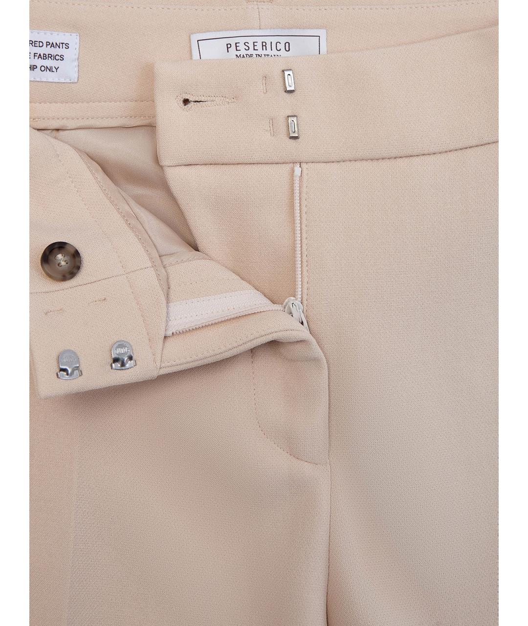 PESERICO Бежевые полиэстеровые брюки узкие, фото 6