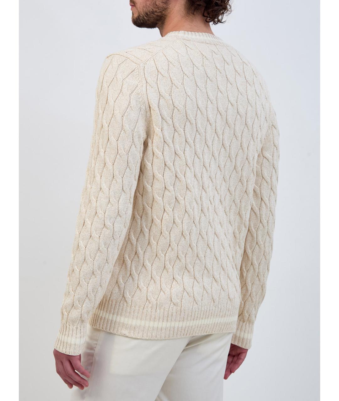 ELEVENTY Бежевый хлопковый джемпер / свитер, фото 4