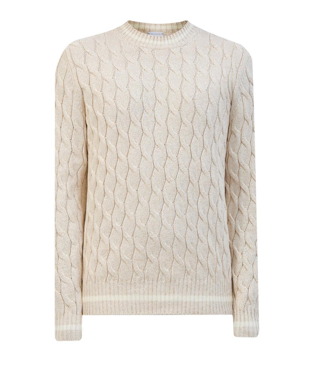 ELEVENTY Бежевый хлопковый джемпер / свитер, фото 1