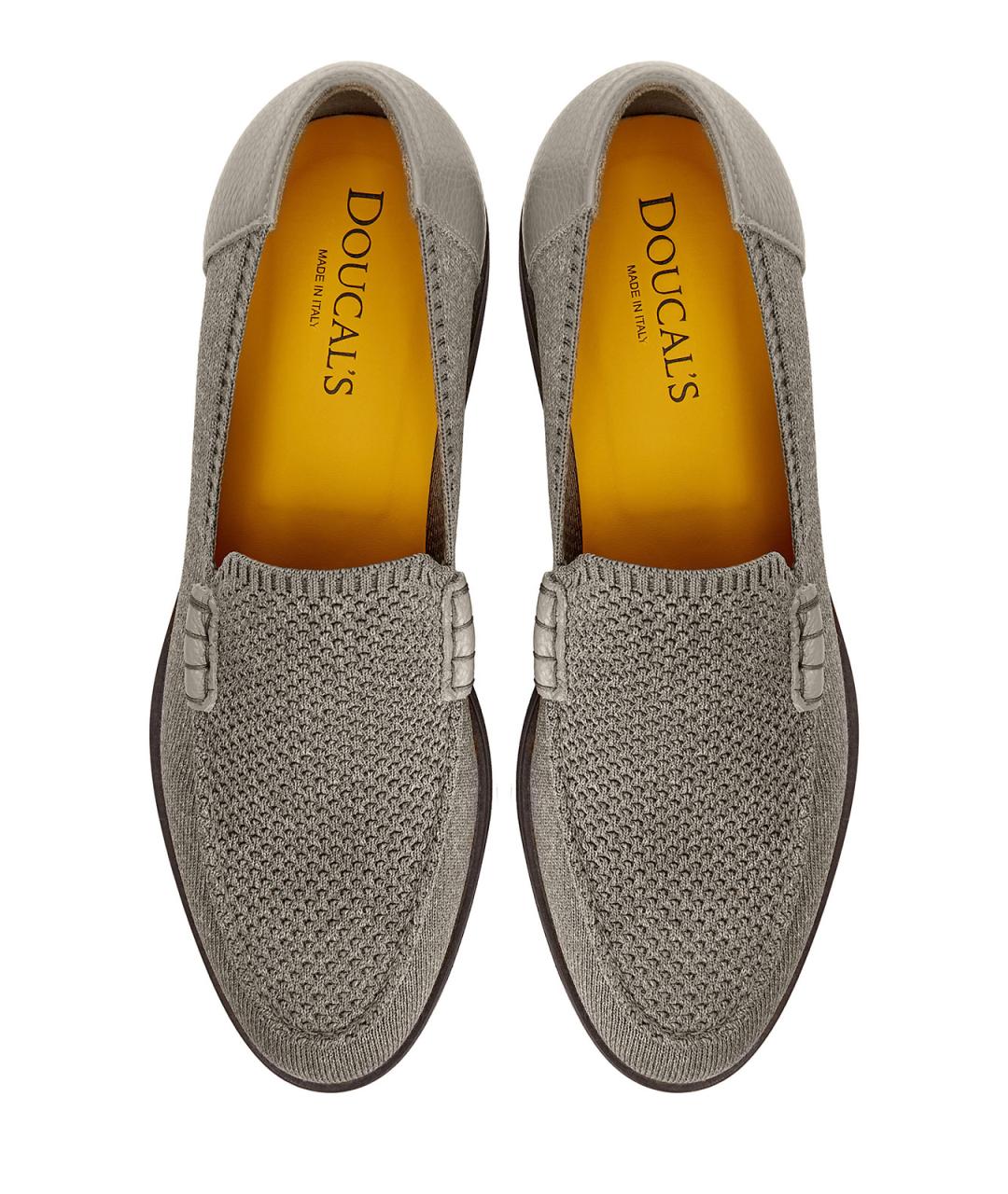 DOUCAL'S Серые текстильные лоферы, фото 5