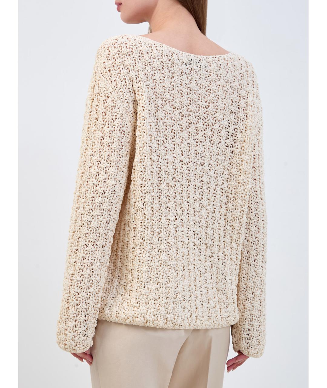 GENTRY PORTOFINO Бежевый хлопковый джемпер / свитер, фото 4