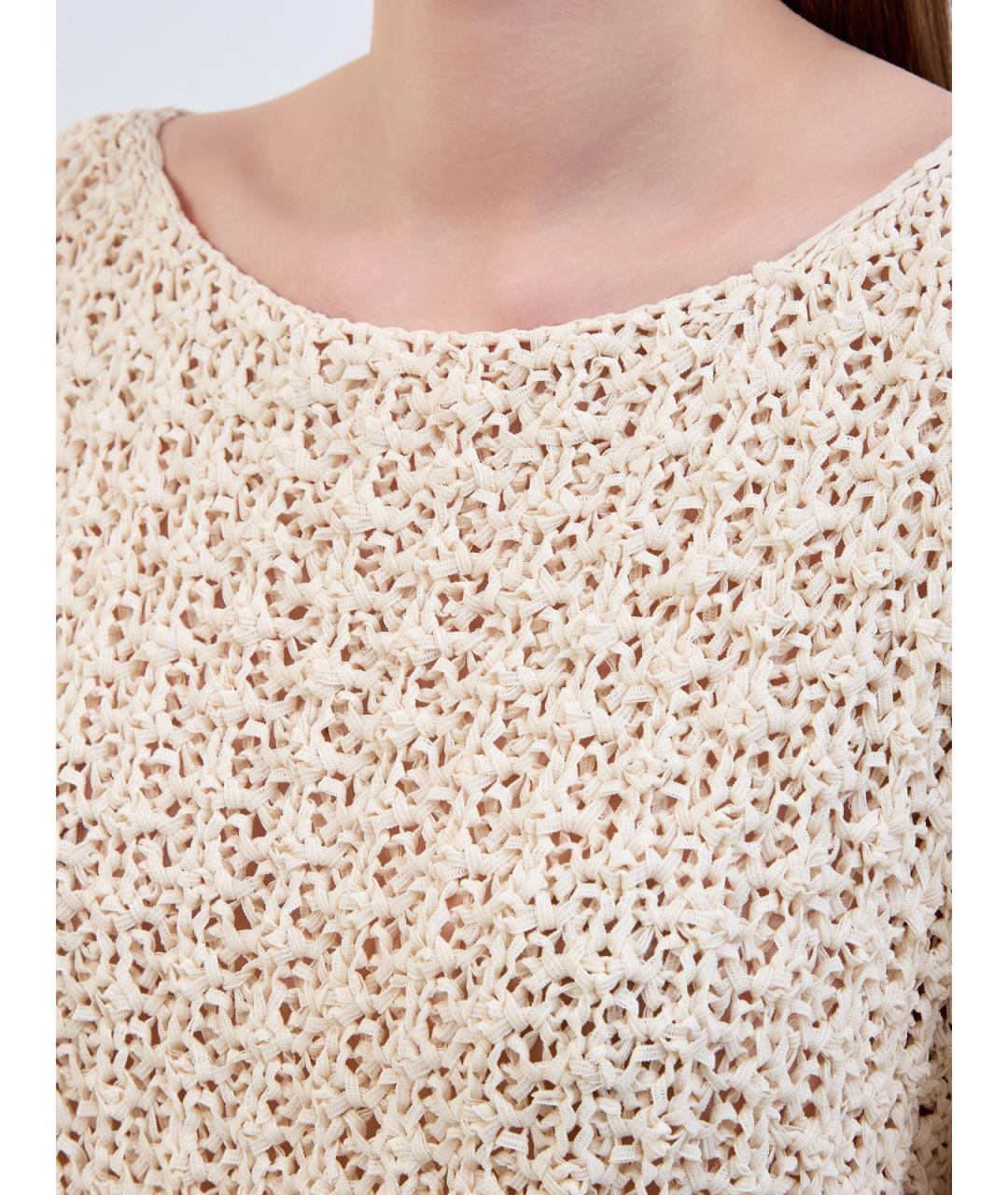 GENTRY PORTOFINO Бежевый хлопковый джемпер / свитер, фото 5