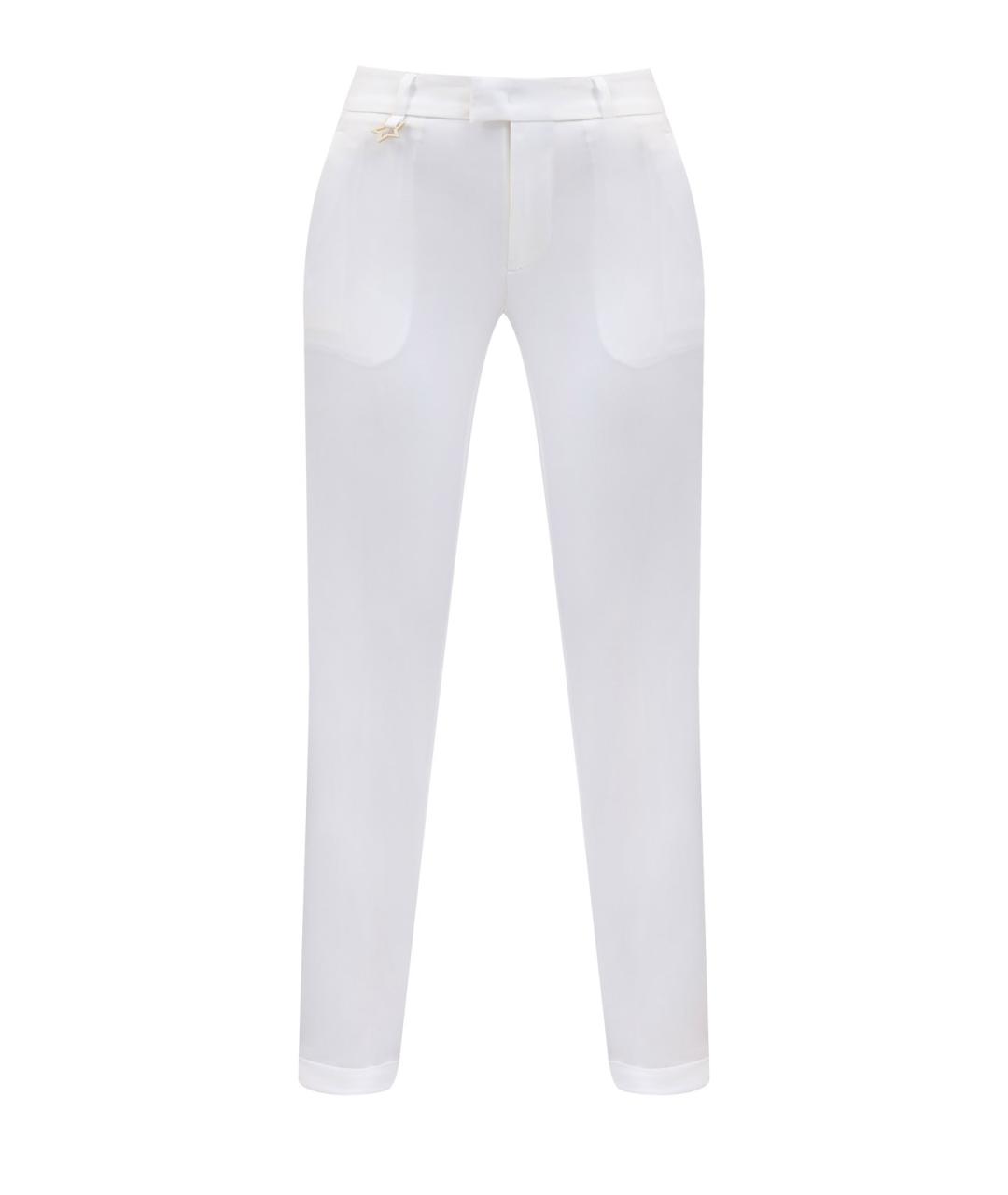 LORENA ANTONIAZZI Белые хлопковые брюки узкие, фото 1