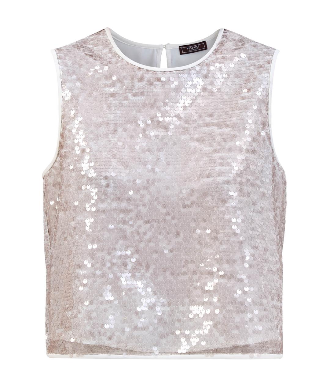 PESERICO Белая полиэстеровая блузы, фото 1