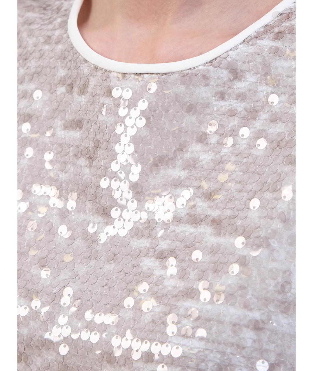 PESERICO Белая полиэстеровая блузы, фото 5