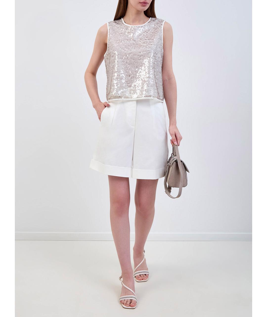 PESERICO Белая полиэстеровая блузы, фото 2