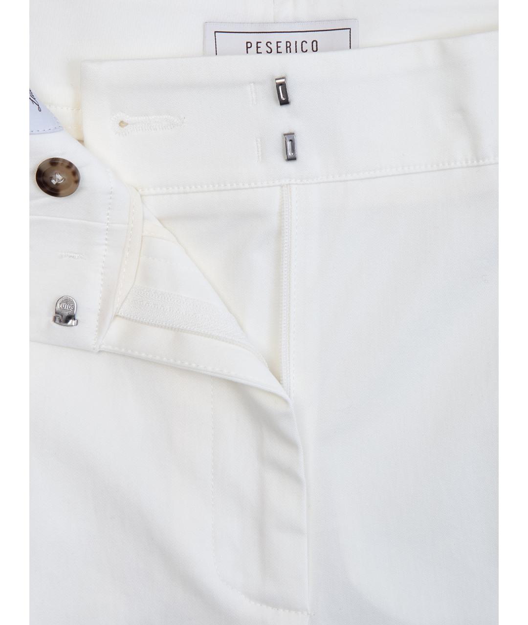 PESERICO Белые хлопковые шорты, фото 6