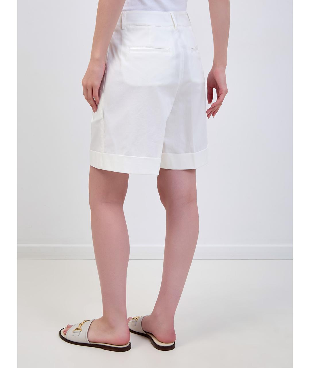 PESERICO Белые хлопковые шорты, фото 4