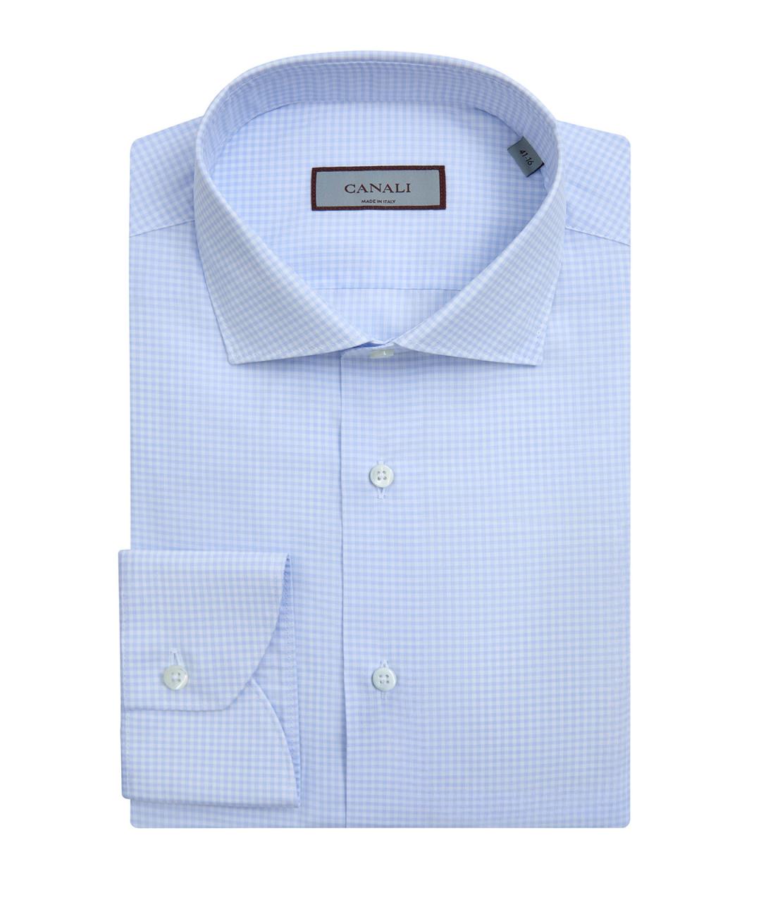 CANALI Голубая хлопковая кэжуал рубашка, фото 1