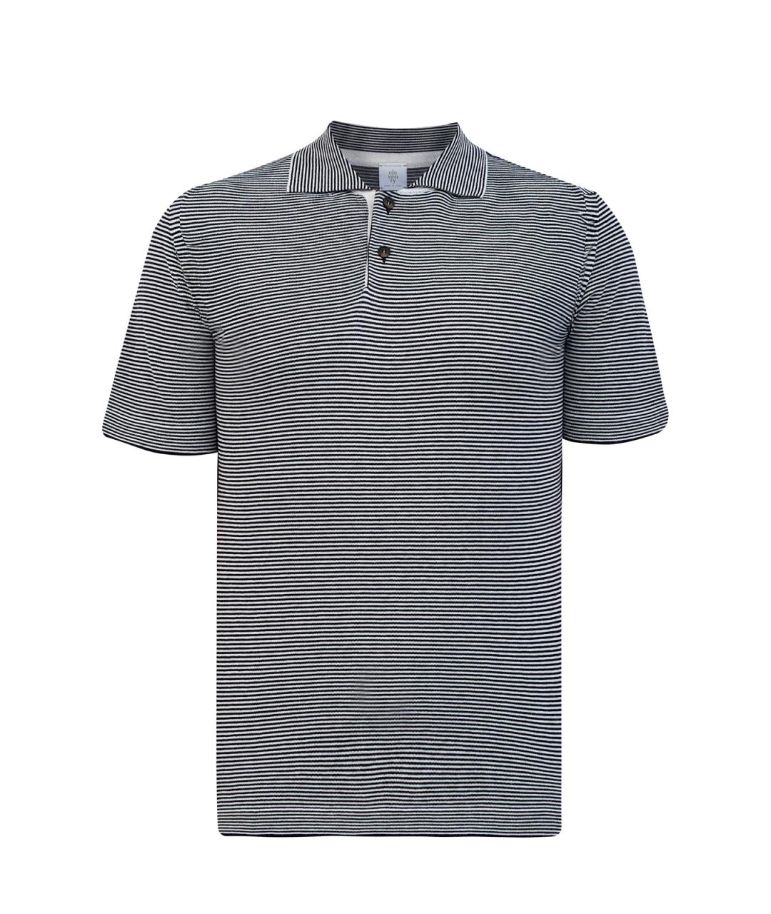 ELEVENTY Синее поло с коротким рукавом, фото 1