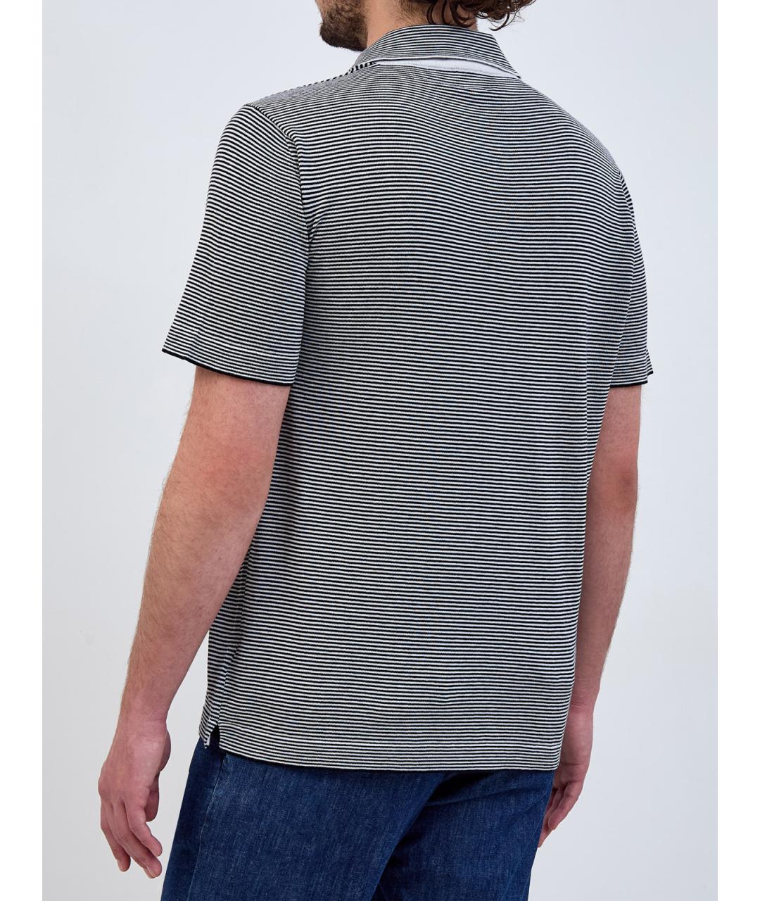 ELEVENTY Синее поло с коротким рукавом, фото 4