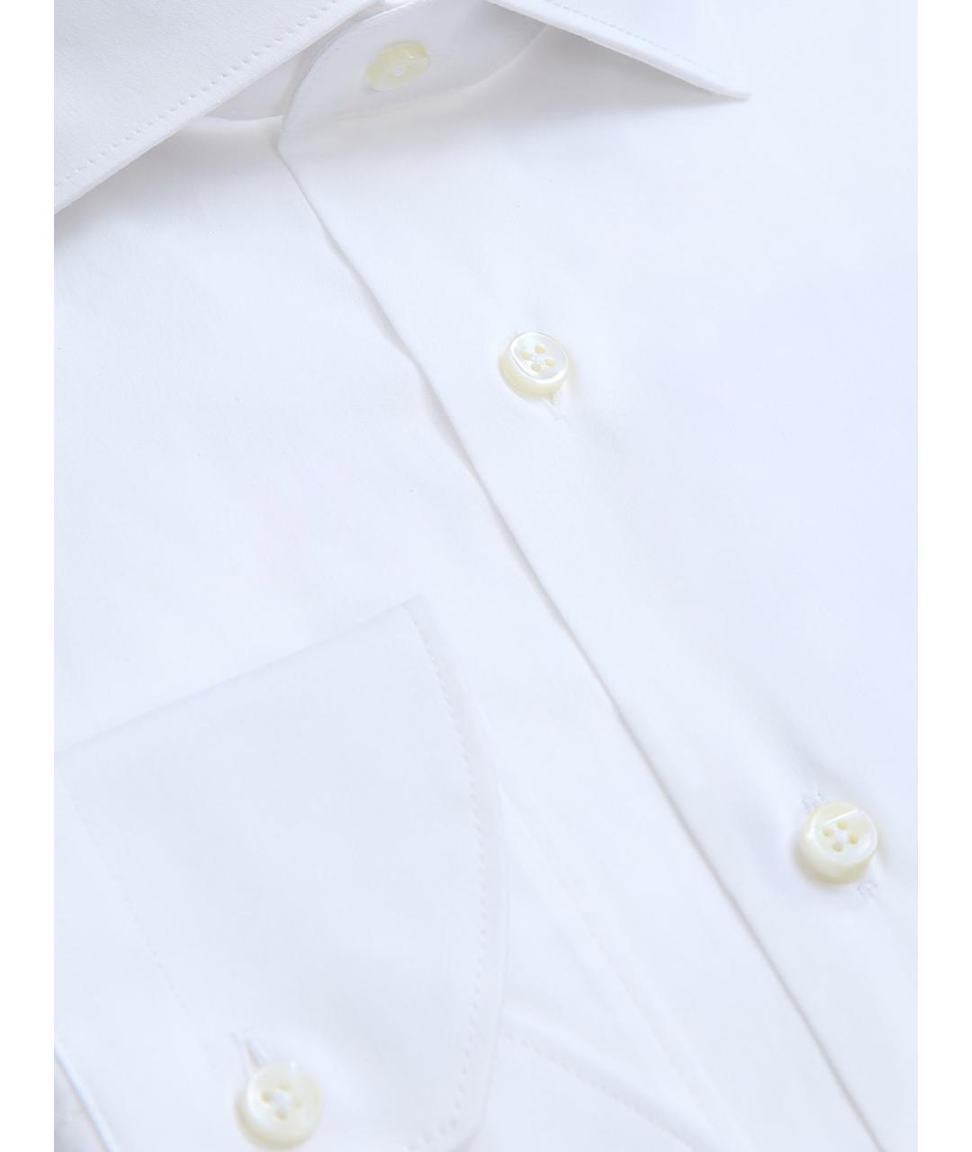 CANALI Белая хлопковая классическая рубашка, фото 3