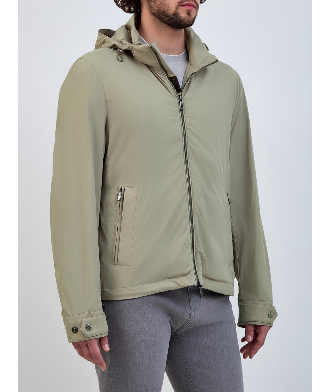 MOORER Бежевая полиэстеровая куртка, фото 3