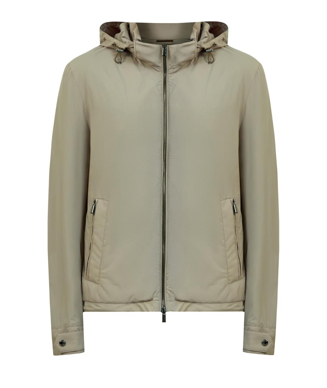 MOORER Бежевая полиэстеровая куртка, фото 1