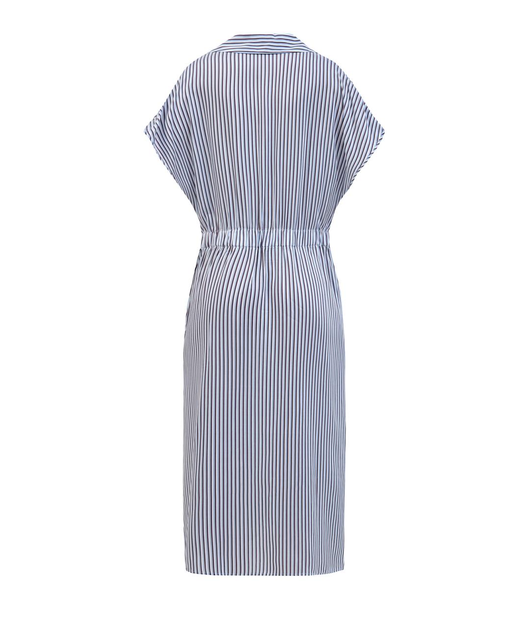 PESERICO Синее вискозное повседневное платье, фото 2