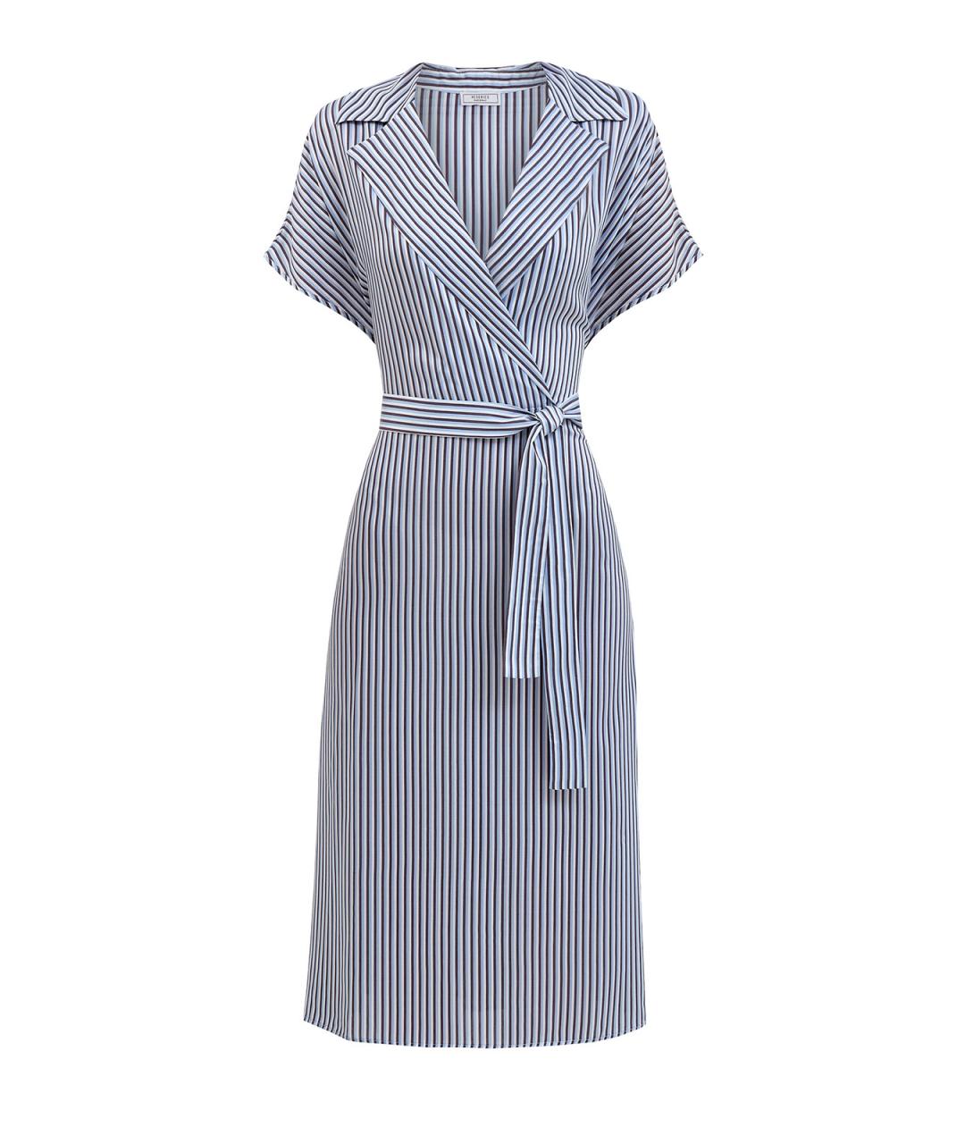 PESERICO Синее вискозное повседневное платье, фото 1