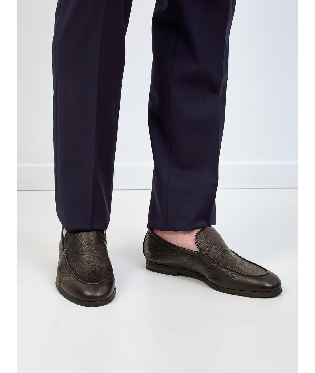 BARRETT Коричневые кожаные лоферы, фото 2