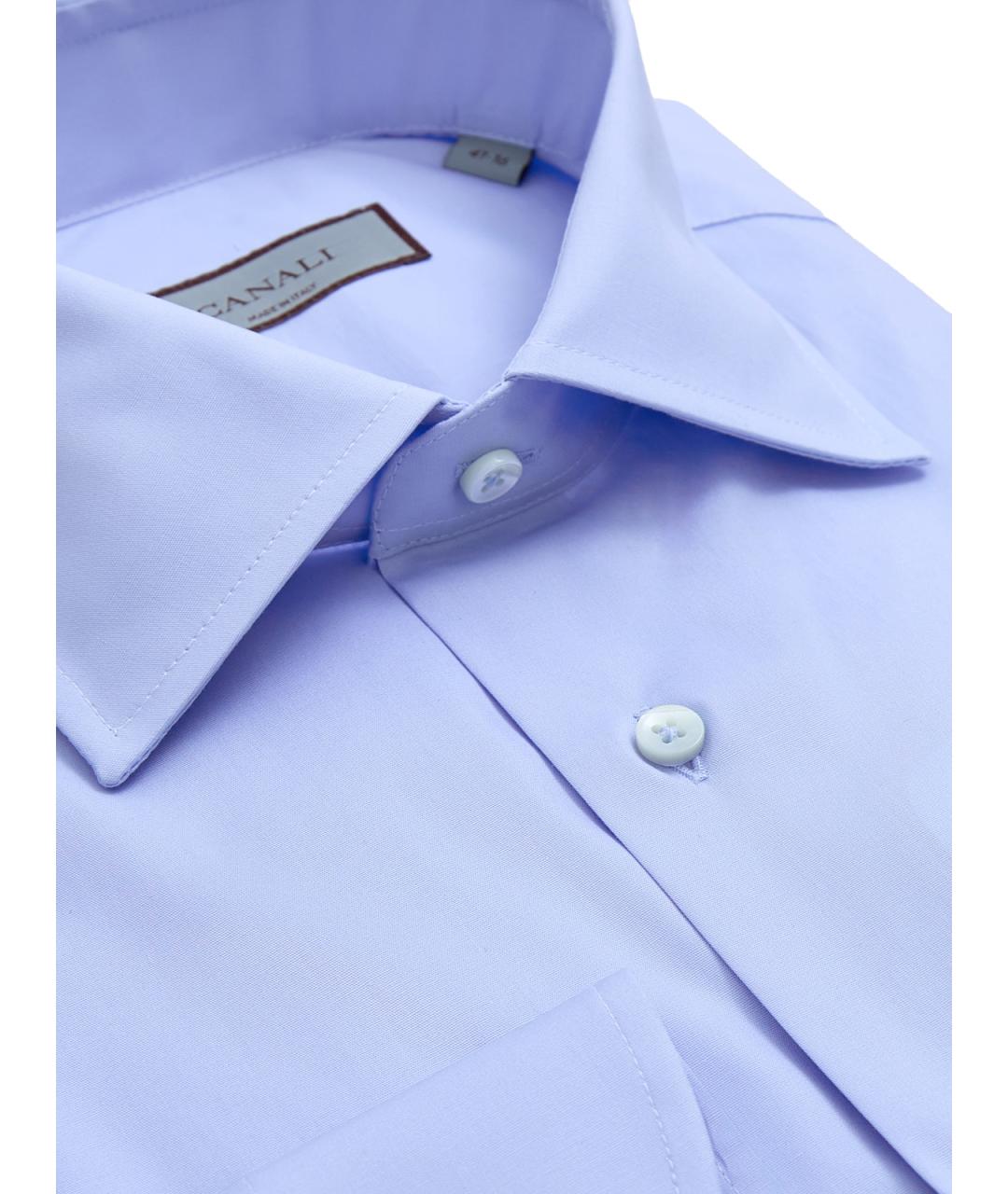 CANALI Голубая хлопковая классическая рубашка, фото 3