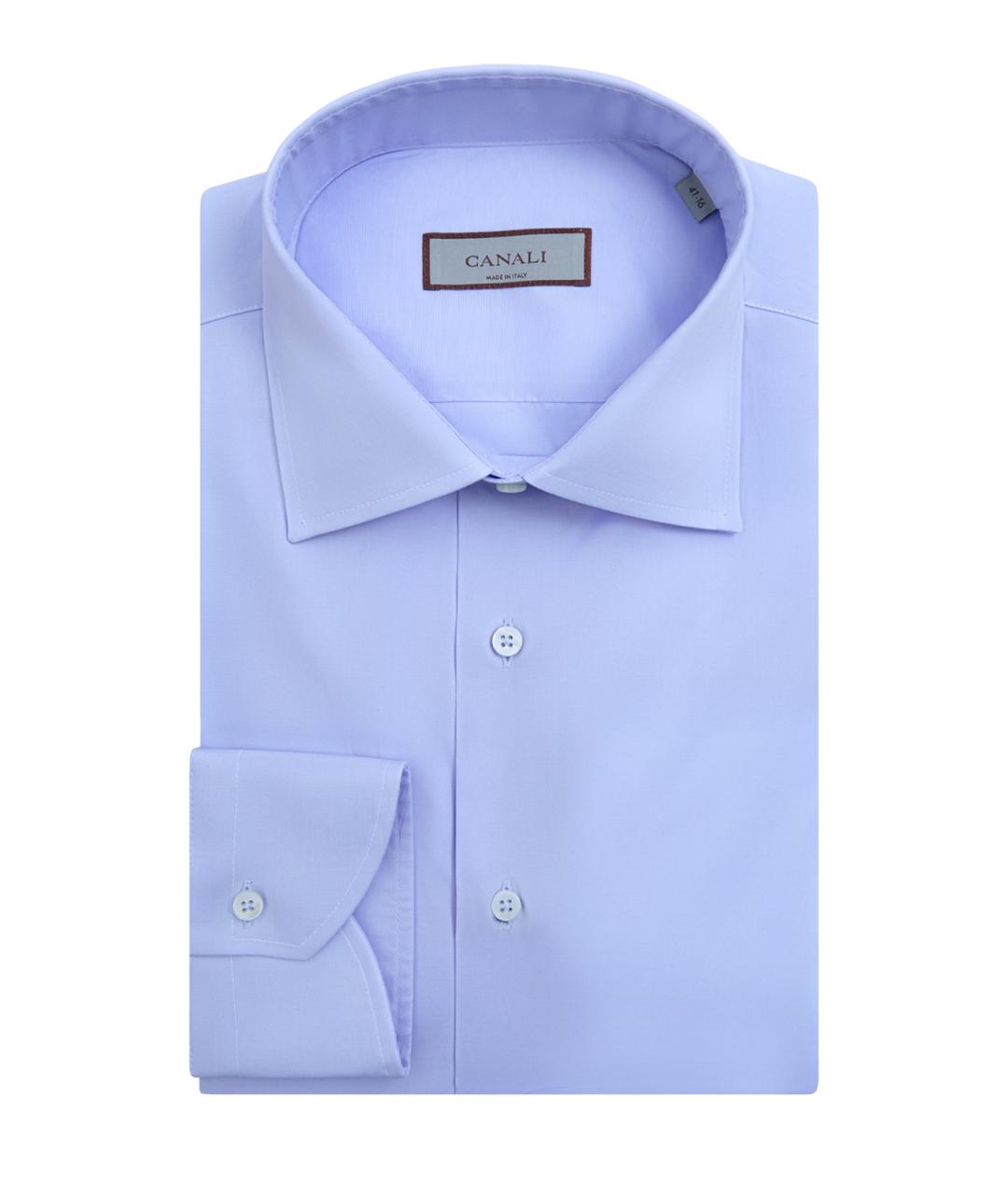 CANALI Голубая хлопковая классическая рубашка, фото 1