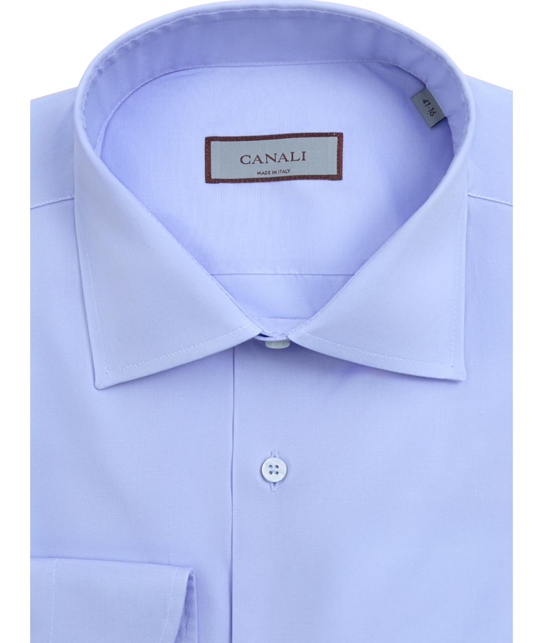 CANALI Голубая хлопковая классическая рубашка, фото 2