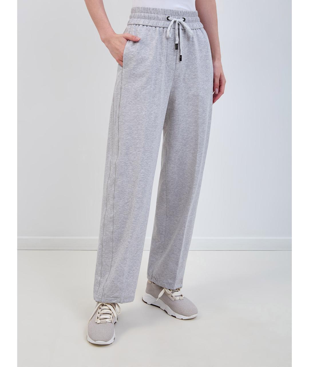 PESERICO Серые хлопковые спортивные брюки и шорты, фото 3