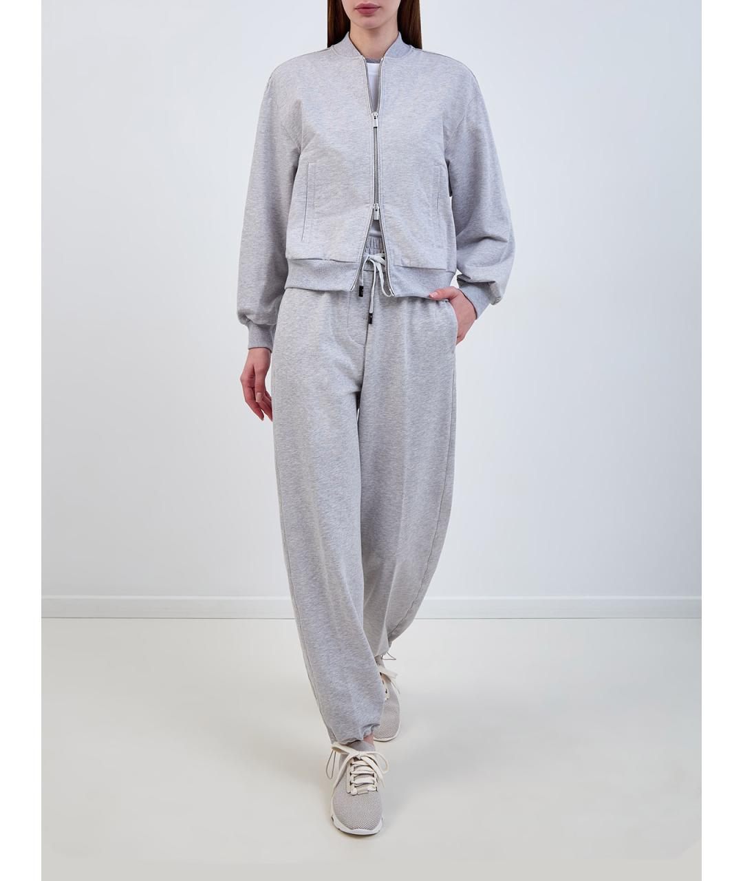 PESERICO Серые хлопковые спортивные брюки и шорты, фото 2