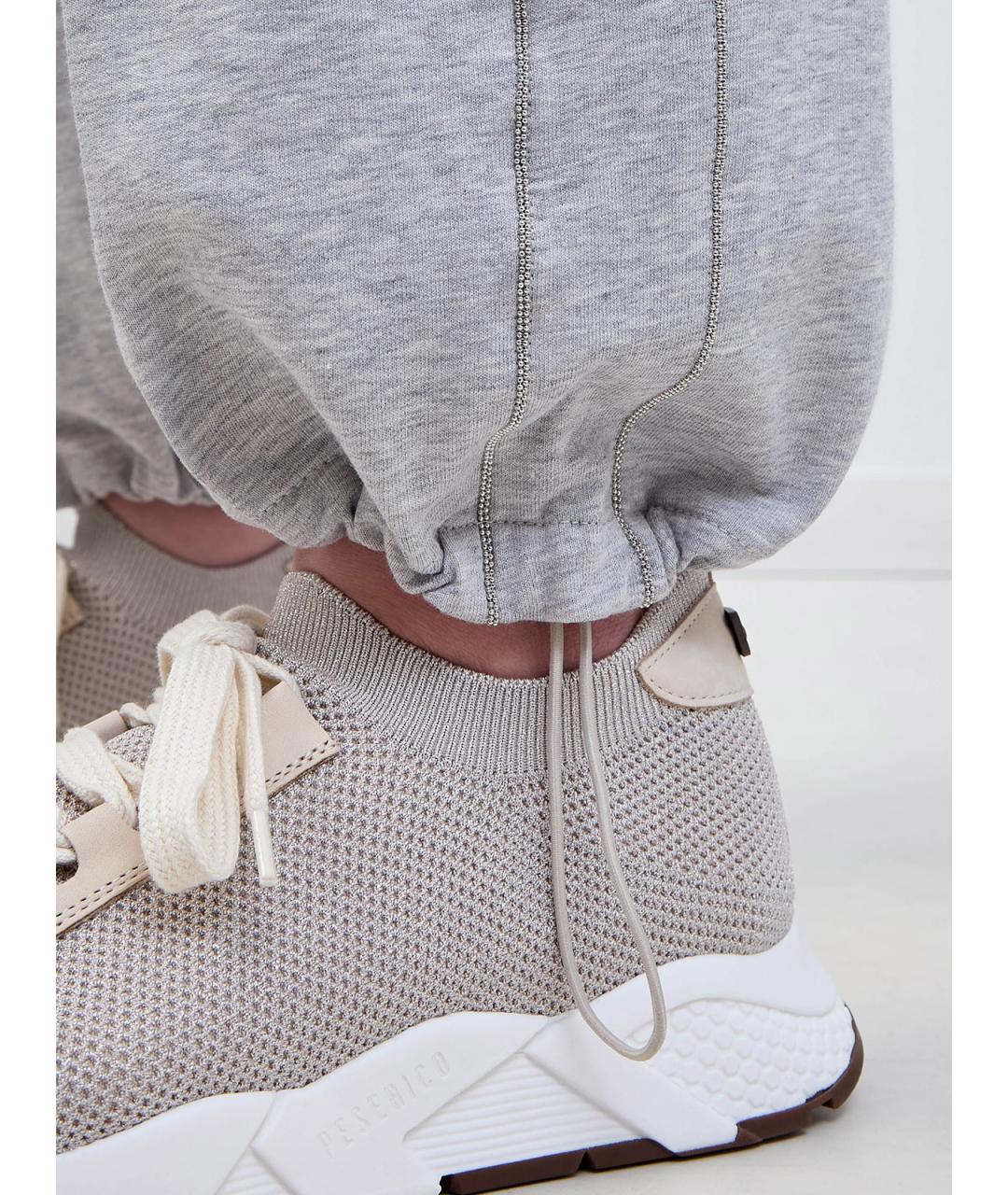 PESERICO Серые хлопковые спортивные брюки и шорты, фото 5