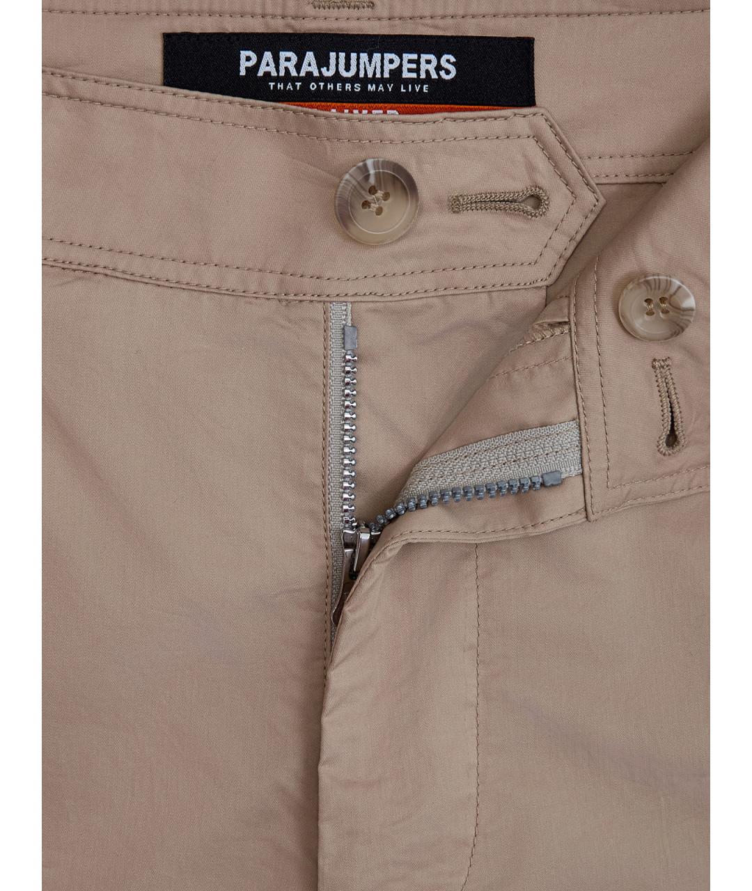 PARAJUMPERS Бежевые хлопковые брюки широкие, фото 6
