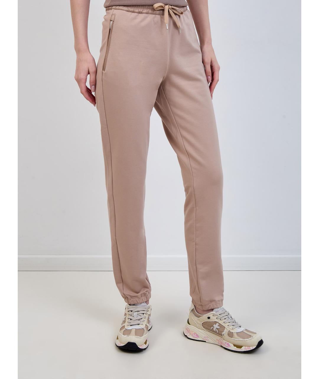 PARAJUMPERS Бежевые хлопковые спортивные брюки и шорты, фото 3