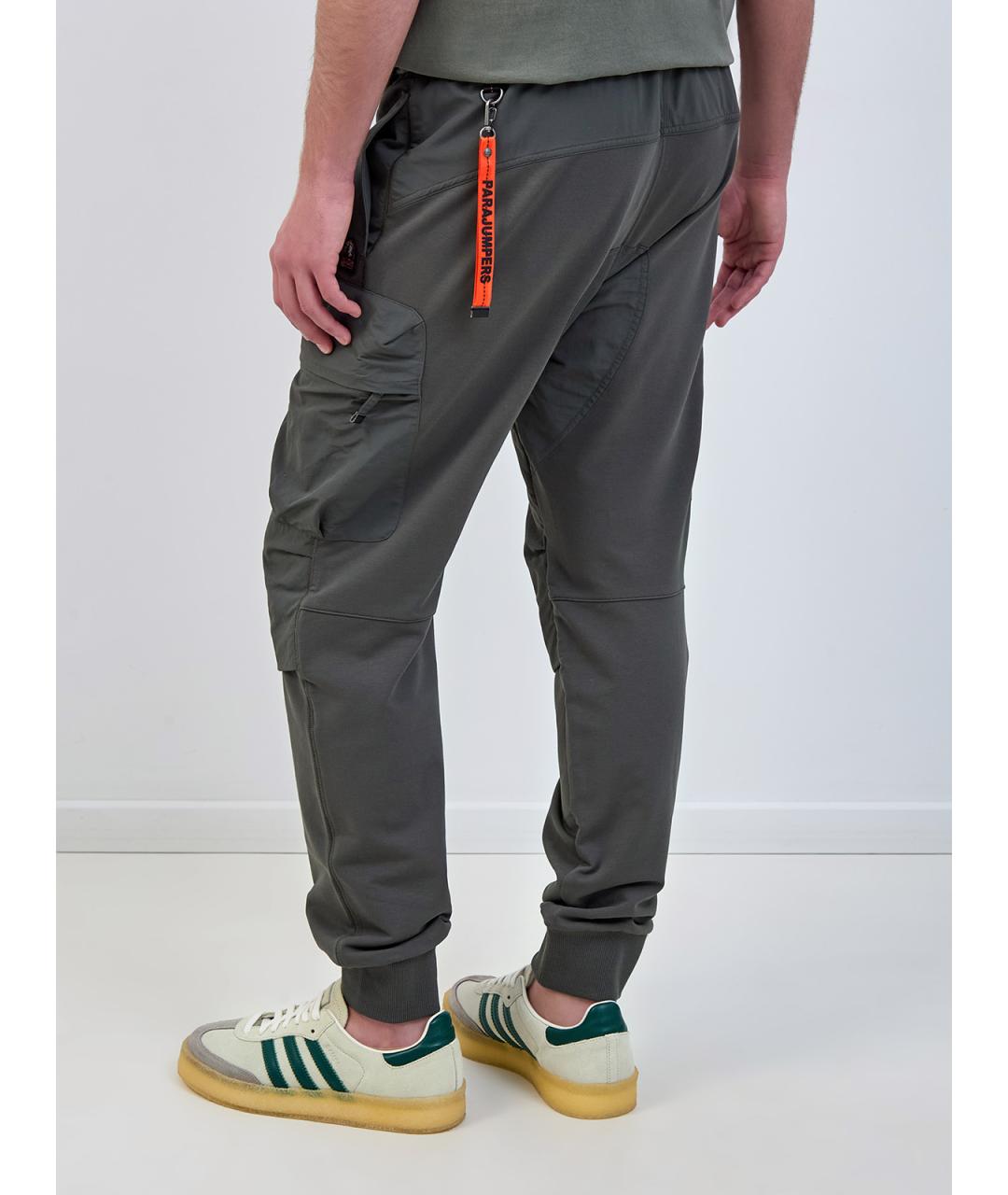 PARAJUMPERS Зеленые хлопковые повседневные брюки, фото 4