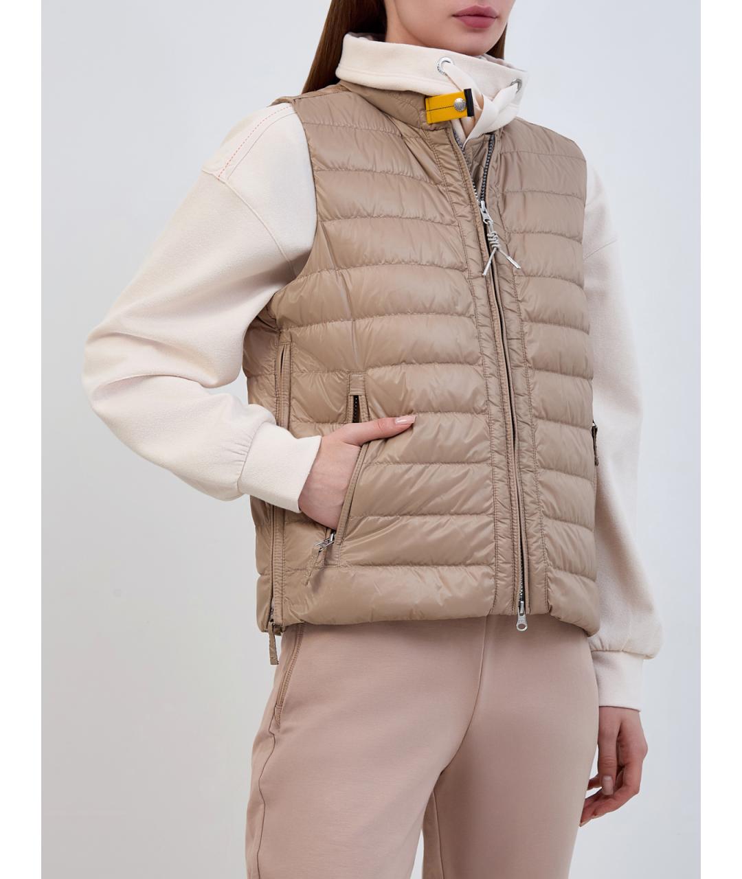 PARAJUMPERS Бежевый полиамидовый жилет, фото 3